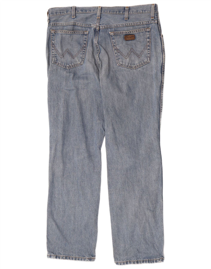 Wrangler Masculino Texas Straight Jeans W38 L32 Azul Algodão