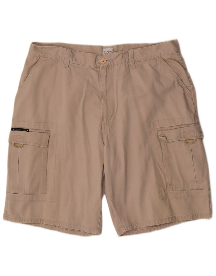 Shorts cargo masculino Calvin Klein W38 XL algodão bege