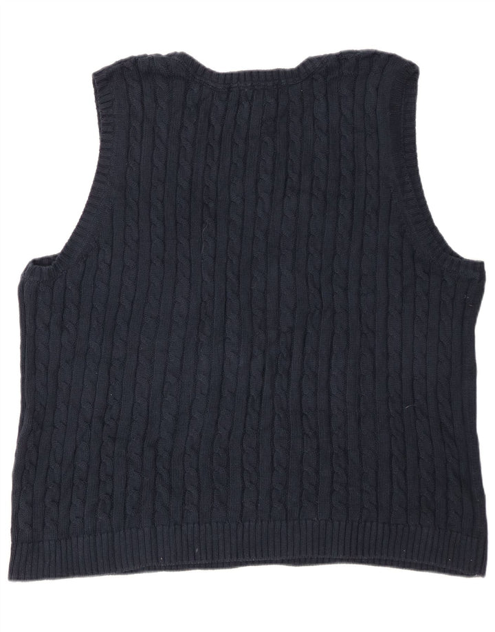 Regata masculina L.L.Bean colete 3XL algodão azul marinho