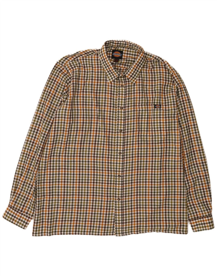 Camisa masculina de flanela Dickies 3XL poliéster guingão multicolorido