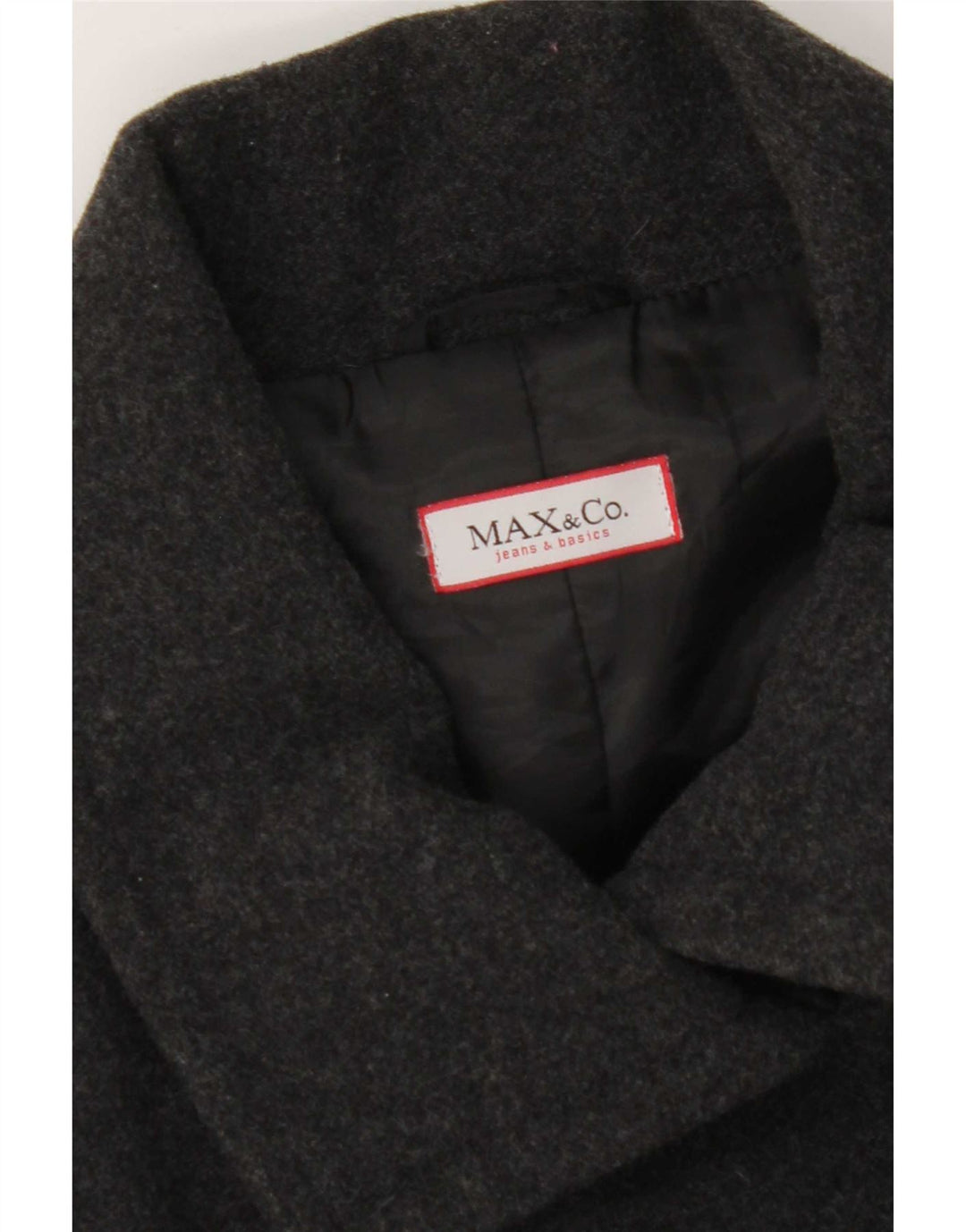 Jaqueta blazer feminina de 4 botões Max & Co. Reino Unido 14 cinza médio manchado