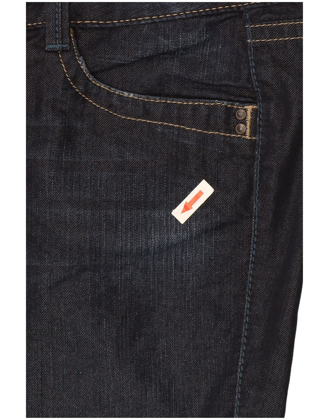 Gas Womens Straight Jeans W34 L35 Azul Marinho Algodão