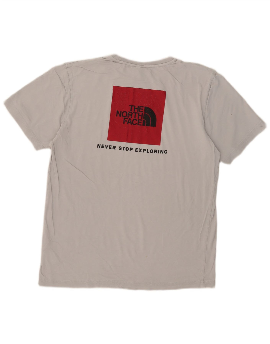 Camiseta gráfica masculina The North Face algodão cinza médio