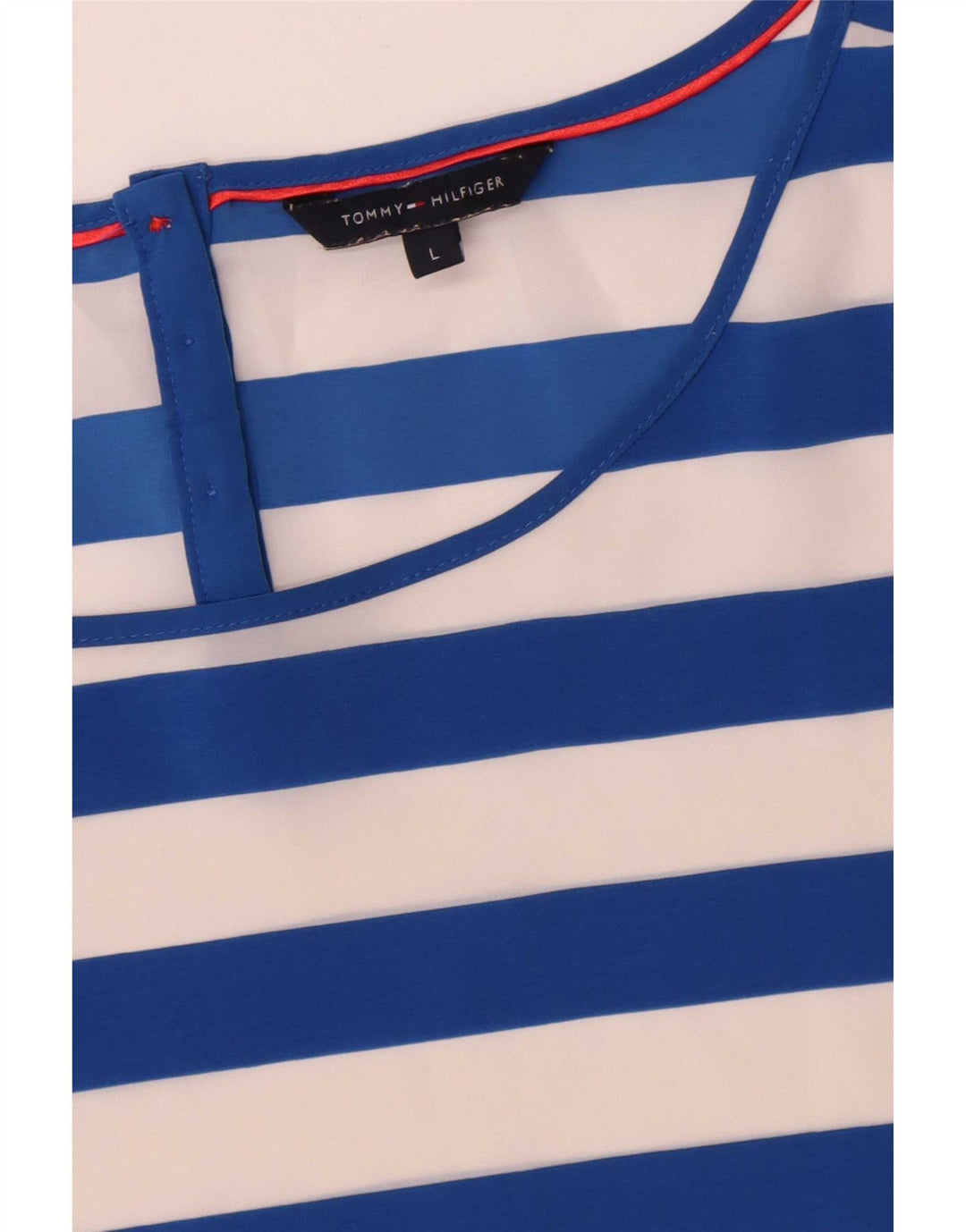 Blusa feminina Tommy Hilfiger UK 16 listrada azul grande