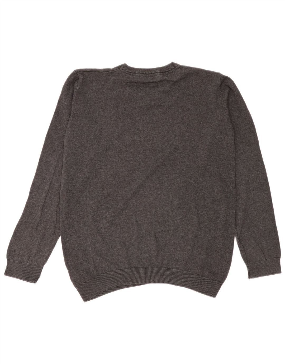 Suéter masculino Marks & Spencer com decote em V 15-16 anos algodão cinza