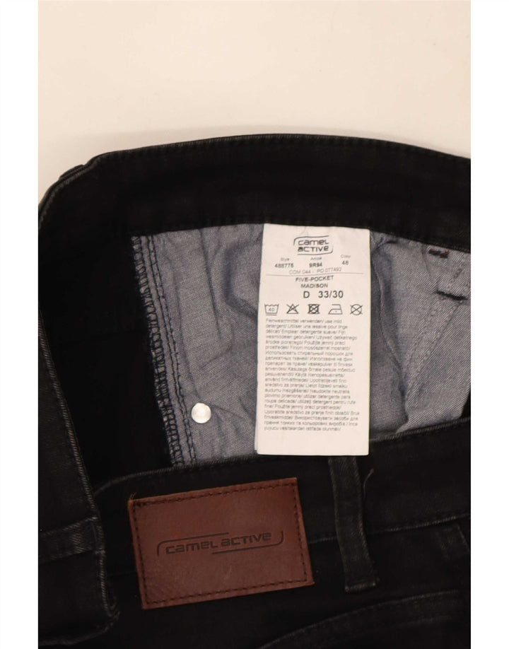 Camel Active Mens Jeans Slim W33 L30 Algodão Preto