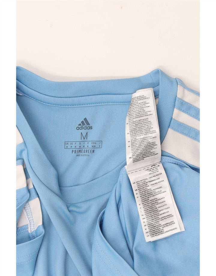 Adidas Mens Aeroready Camiseta Top Médio Azul Colourblock Poliéster