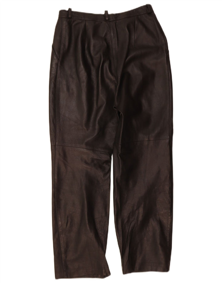 Calça feminina de couro VINTAGE W28 L28 preta