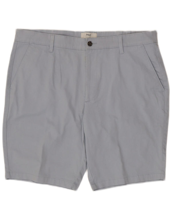 Shorts chino masculino Marks & Spencer W38 XL algodão azul