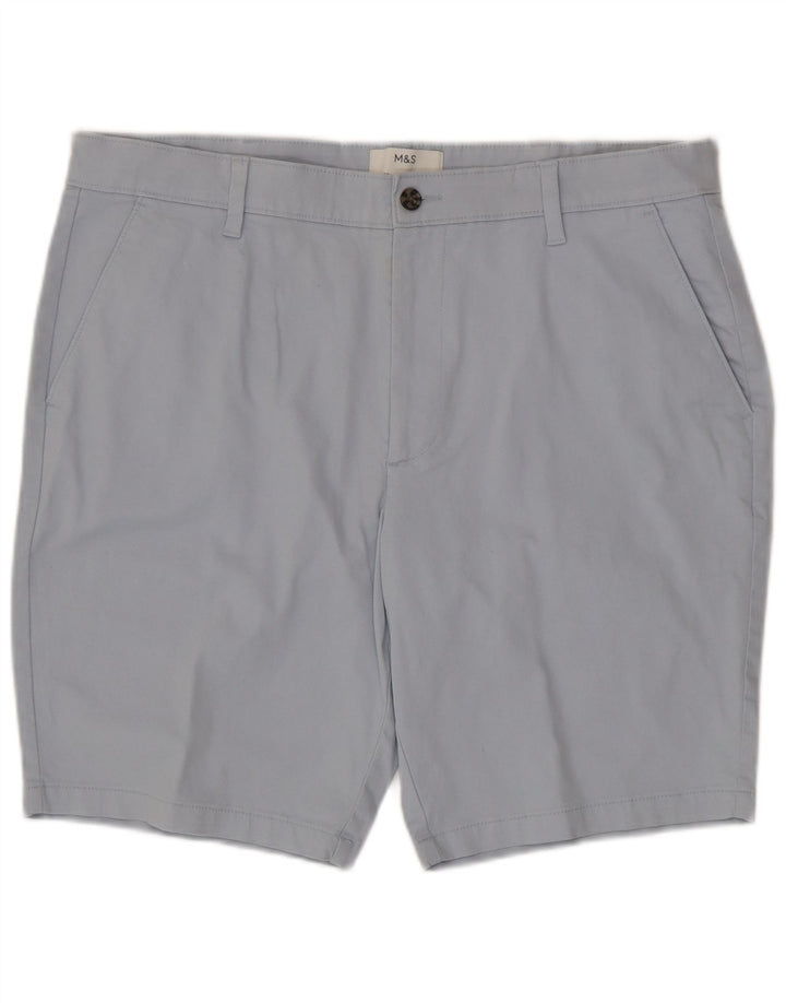 Shorts chino masculino Marks & Spencer W38 XL algodão azul