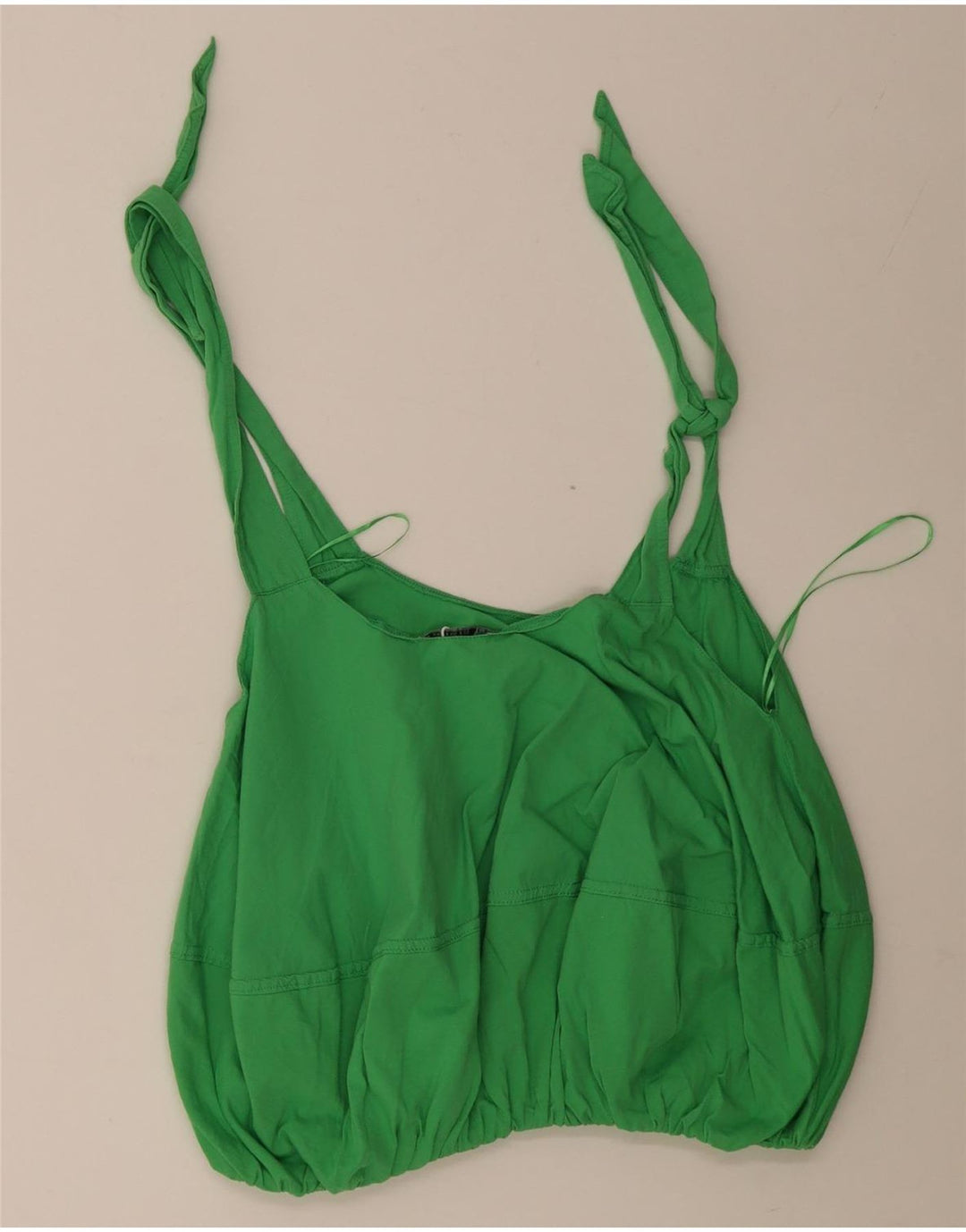 Zara Womens Crop Top UK 8 Pequeno Verde