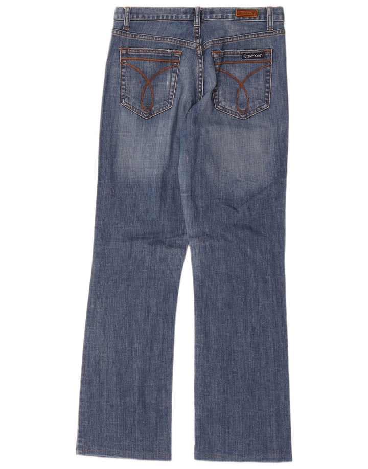 Calça jeans feminina Calvin Klein Bootcut EUA 6 médio W32 L31 algodão azul