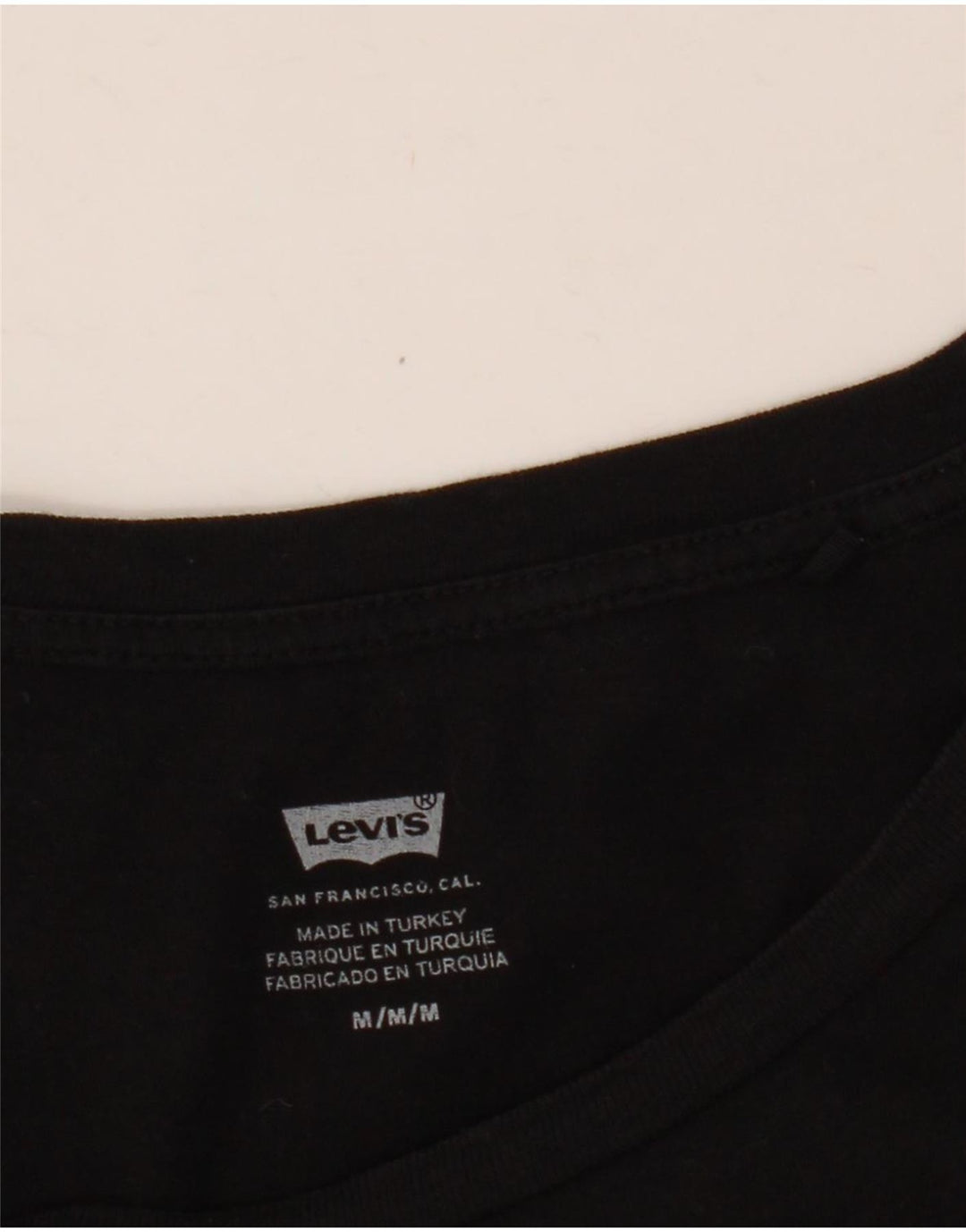 Camiseta feminina gráfica Levi's UK 14 médio preto