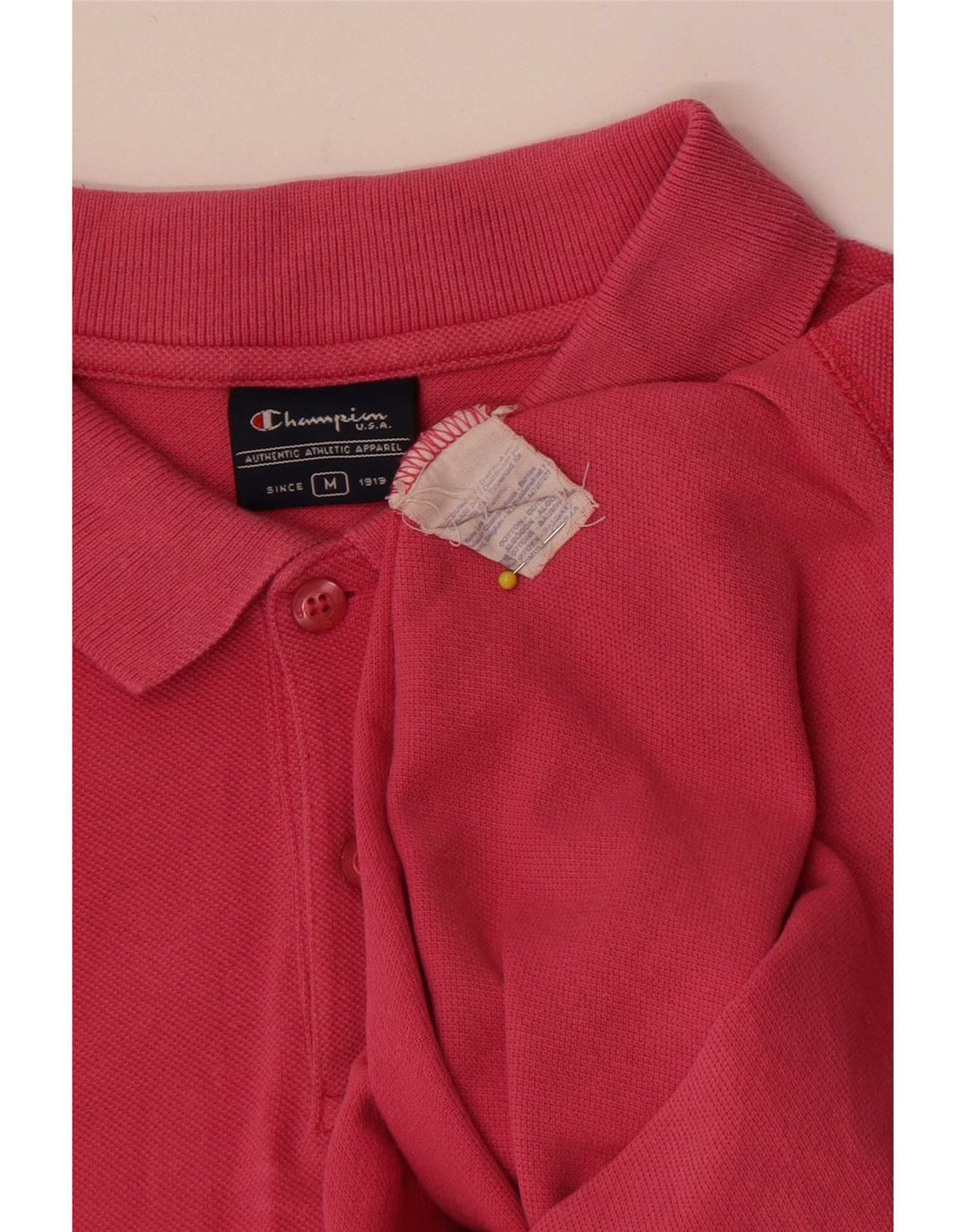 Camisa polo masculina Champion algodão rosa médio