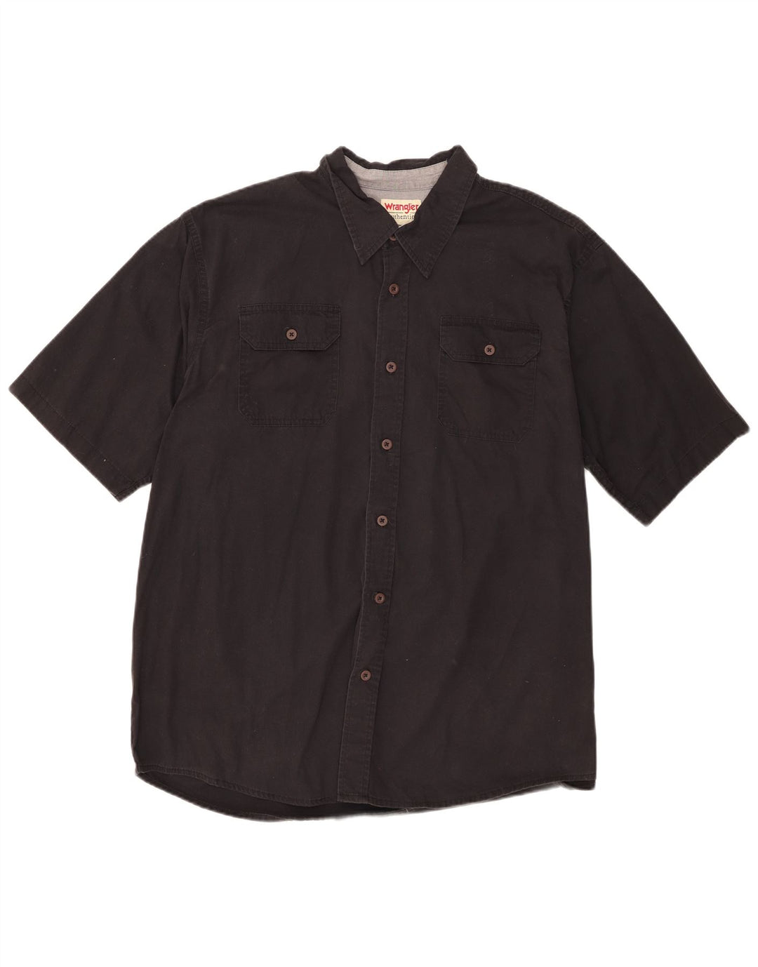Camisa Wrangler masculina de manga curta XL algodão preto