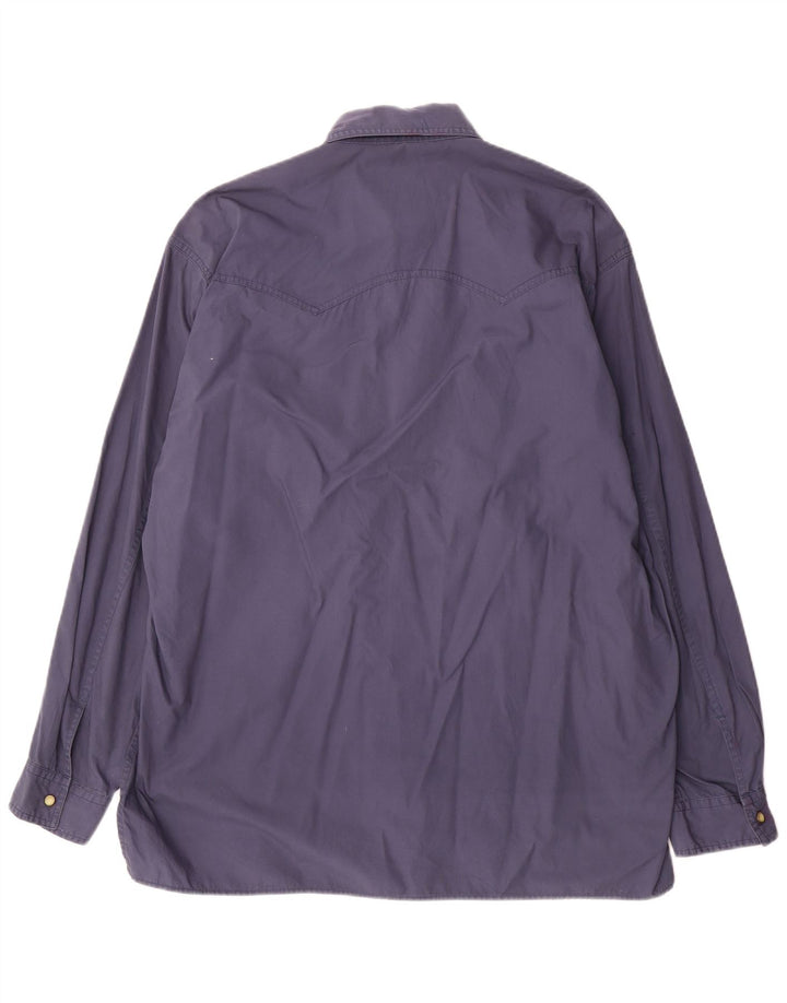 Camisa masculina Marlboro Classics grande algodão azul marinho