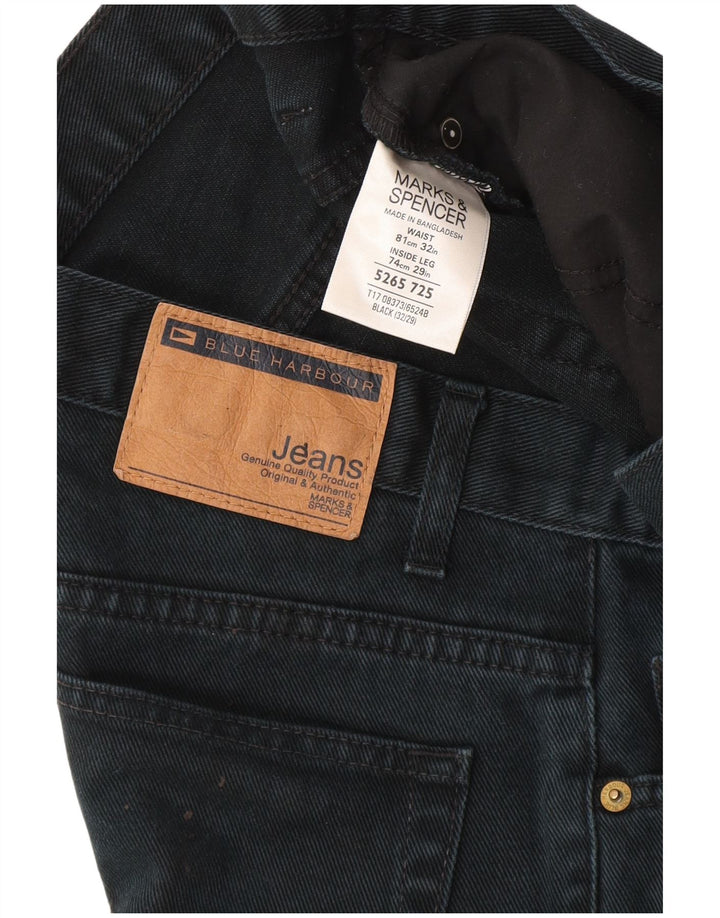 Jeans retos masculinos Marks & Spencer W32 L29 algodão azul marinho