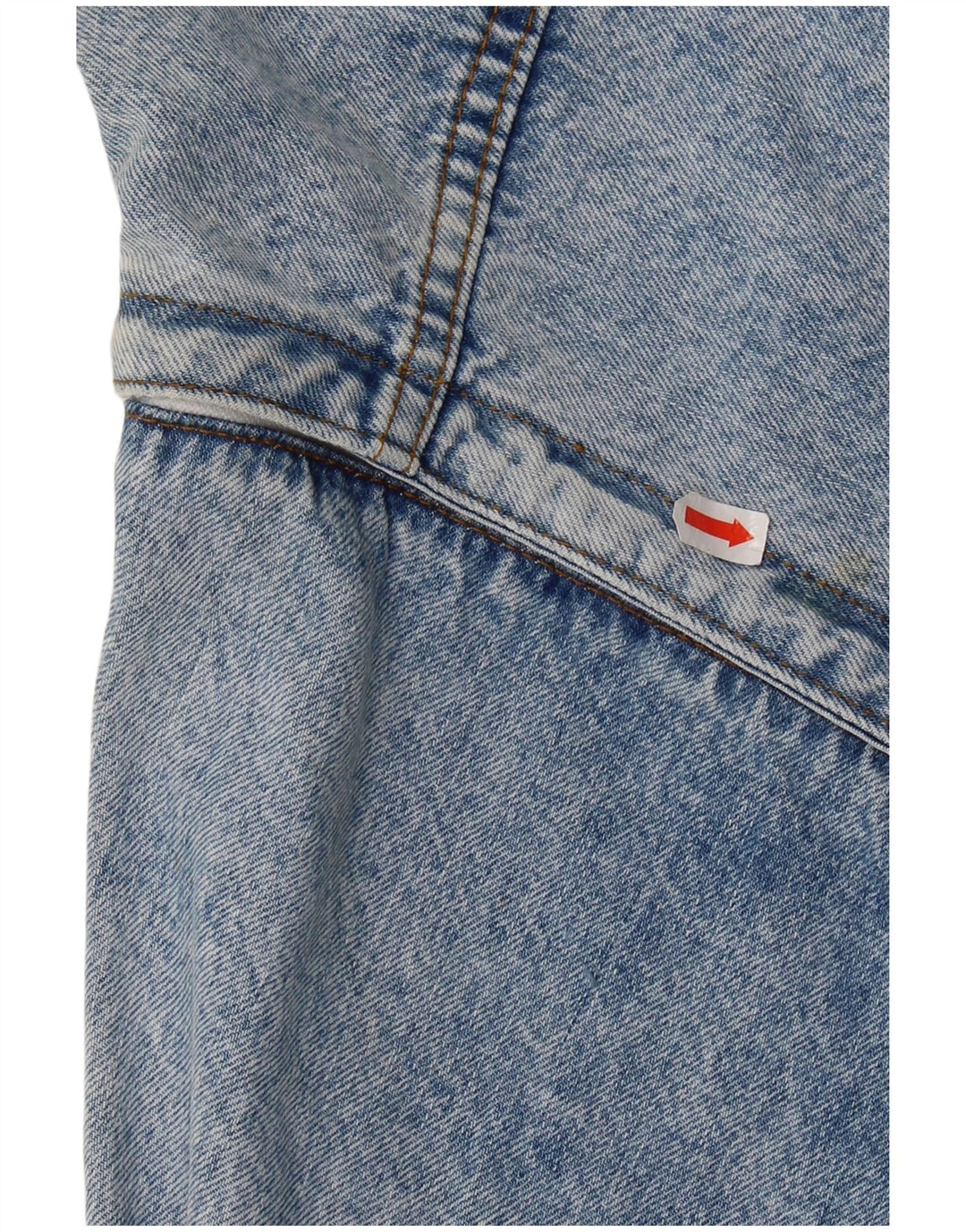 Jaqueta jeans feminina vintage Reino Unido 12 algodão azul médio