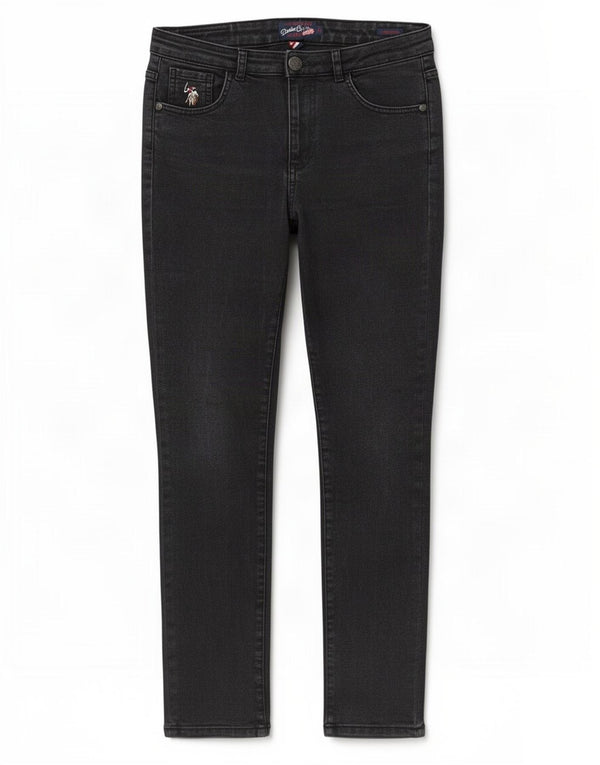 US Polo Assn. Jeans Slim Feminino IT 38 XS W25 L27 Algodão Cinza