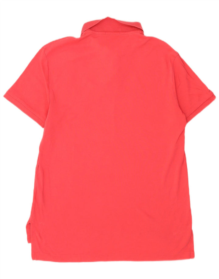 Camisa polo masculina Polo Ralph Lauren de algodão vermelho médio
