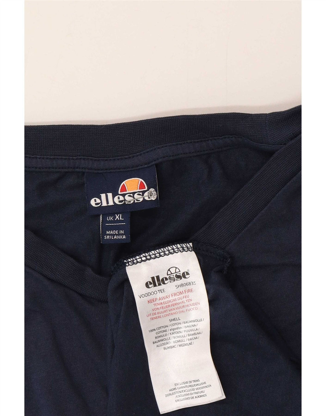 Camiseta Ellesse masculina gráfica Top XL algodão azul
