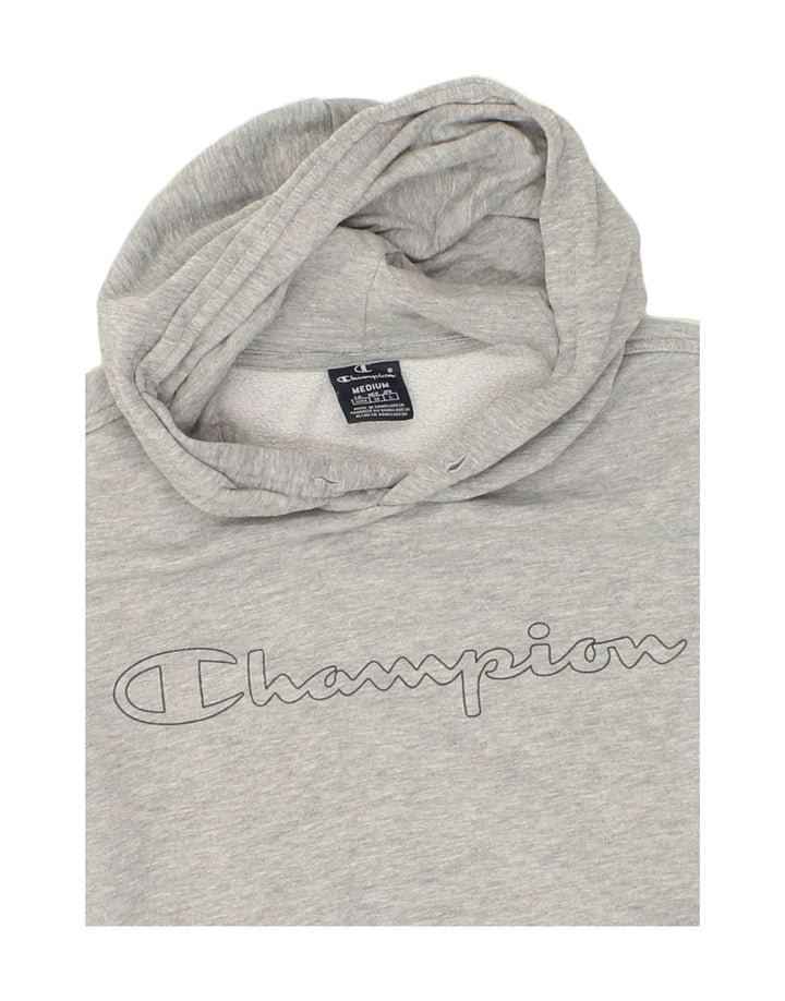 CHAMPION Mens Graphic Hoodie Jumper Medium Grey Cotton Vintage Champion and Second-Hand Champion from Messina Hembry 