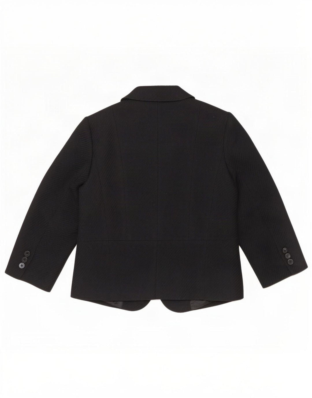 Jaqueta blazer feminina Marks & Spencer manga 3/4 com 5 botões Reino Unido 16 grande preta
