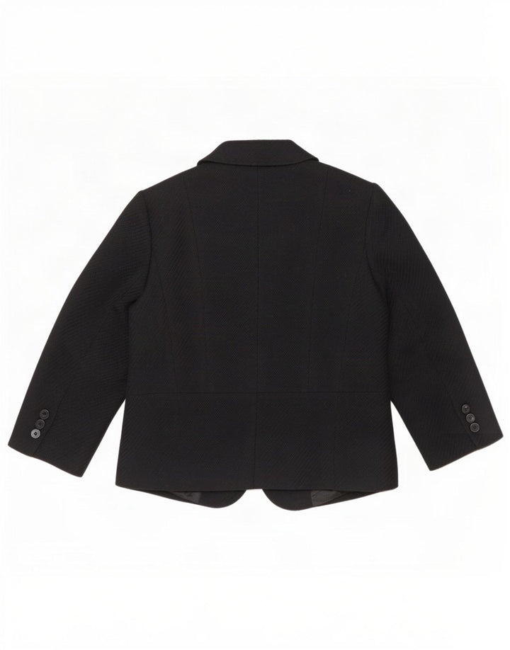 Jaqueta blazer feminina Marks & Spencer manga 3/4 com 5 botões Reino Unido 16 grande preta
