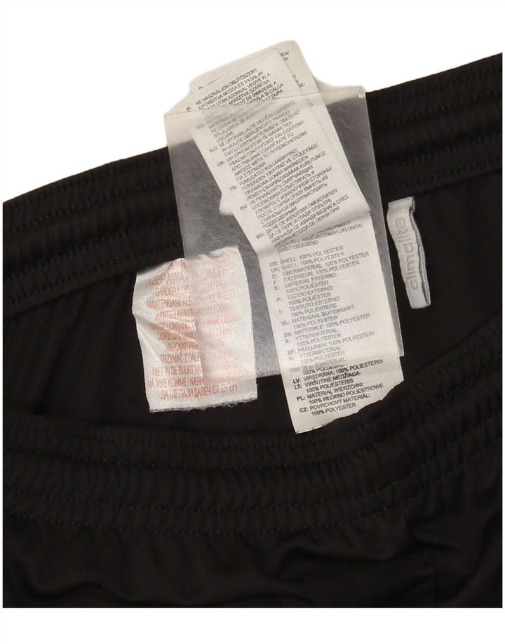 Shorts esportivos Adidas Boys Climalite 12-13 anos grandes pretos poliéster