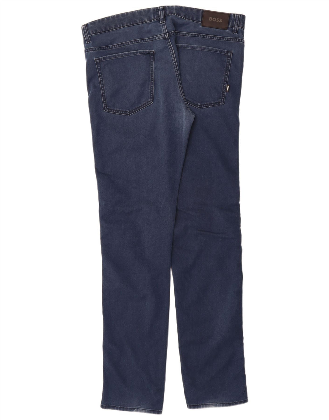 Hugo Boss Mens Slim Jeans W38 L36 Azul Marinho Algodão