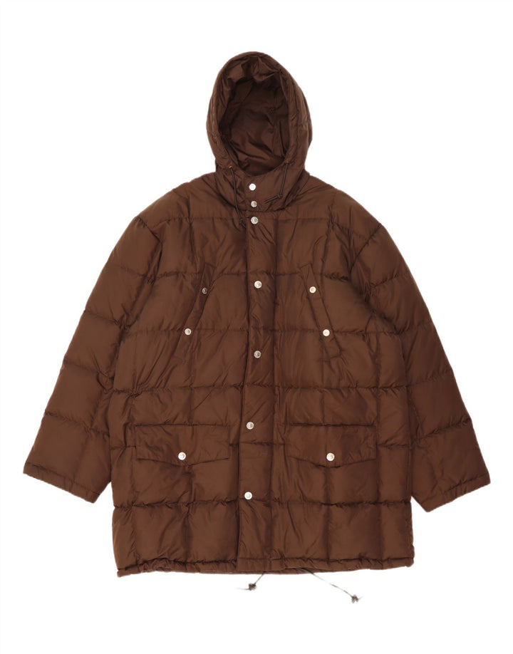 Casaco acolchoado com capuz masculino Killer Loop UK 40 grande poliamida marrom