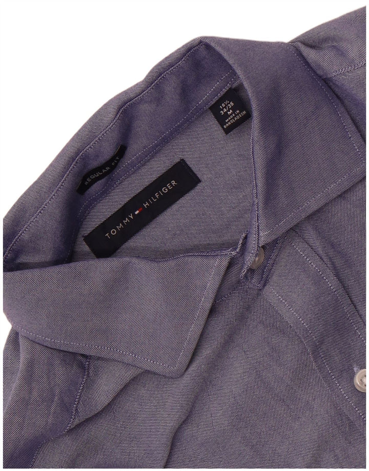 Camisa masculina Tommy Hilfiger Regular Fit tamanho 15 1/2 azul médio