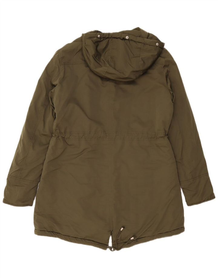 Jaqueta parka feminina com capuz Champion UK 18 XL cáqui poliéster