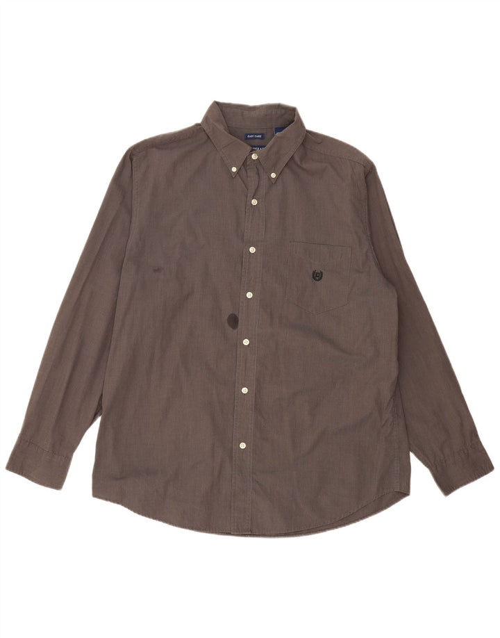 Camisa masculina CHAPS grande algodão cinza