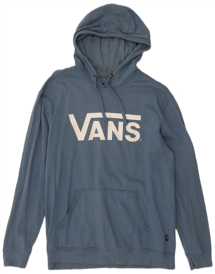 Vans masculino gráfico moletom com capuz grande algodão azul