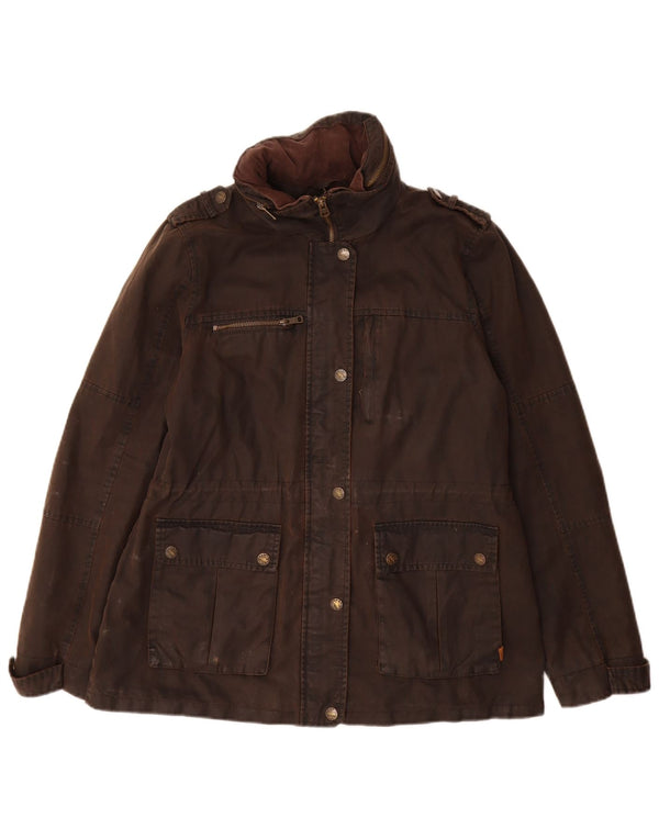 As forças armadas do revestimento do algodão das mulheres gordas da cara enceram o grande algodão Brown do Reino Unido 14