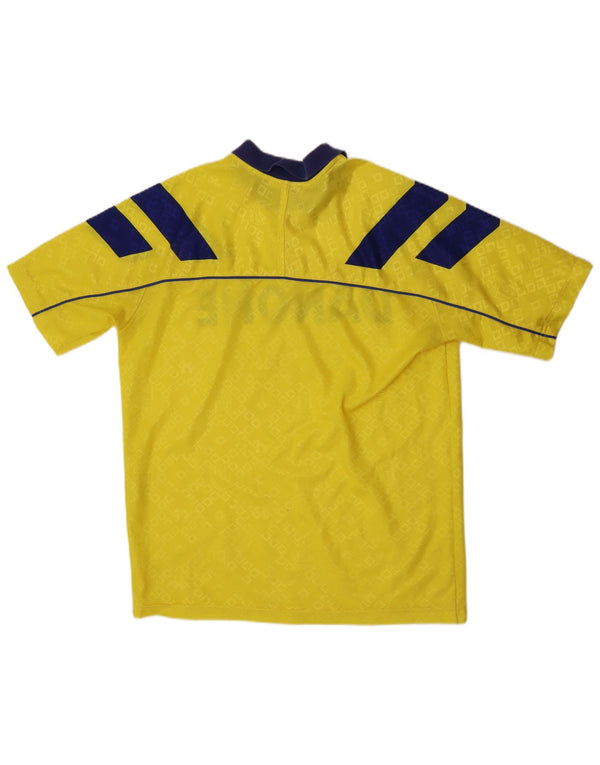 Kappa Mens Juventus 1992-1994 Camisa Away Grande Amarelo Geométrico Esportes