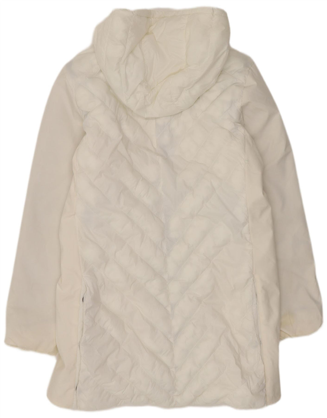 Casaco acolchoado com capuz feminino Invicta UK 18 XL poliéster branco