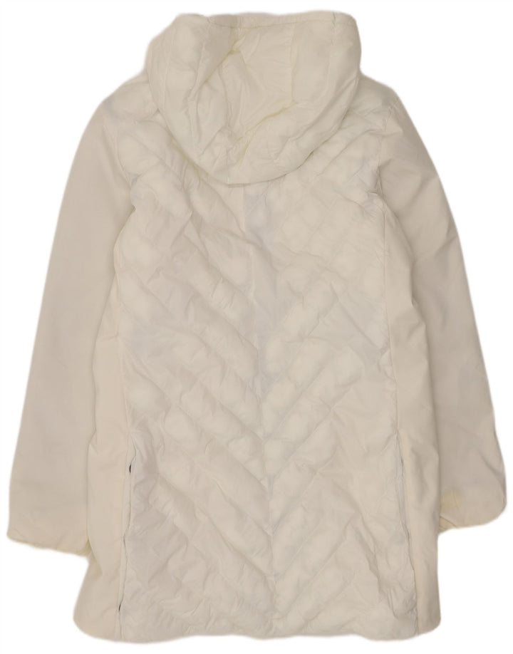 Casaco acolchoado com capuz feminino Invicta UK 18 XL poliéster branco