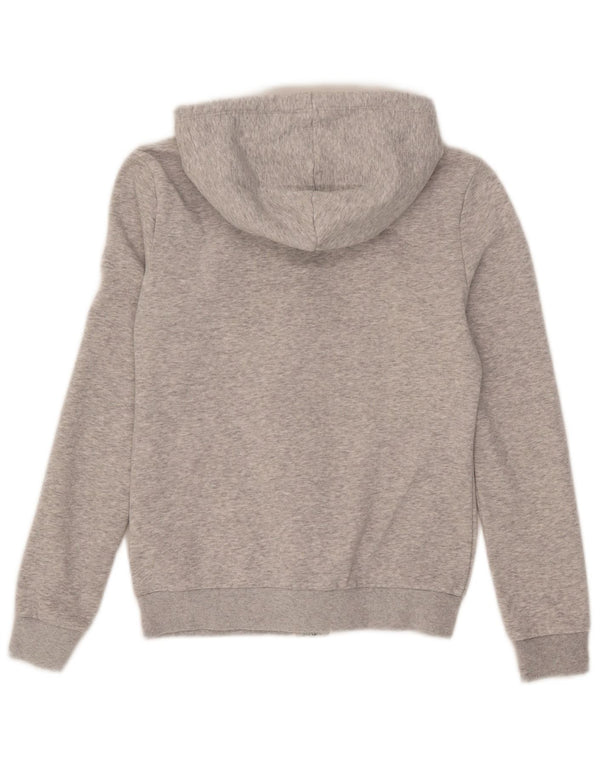 Suéter Puma feminino com capuz e zíper UK 6 XS algodão cinza