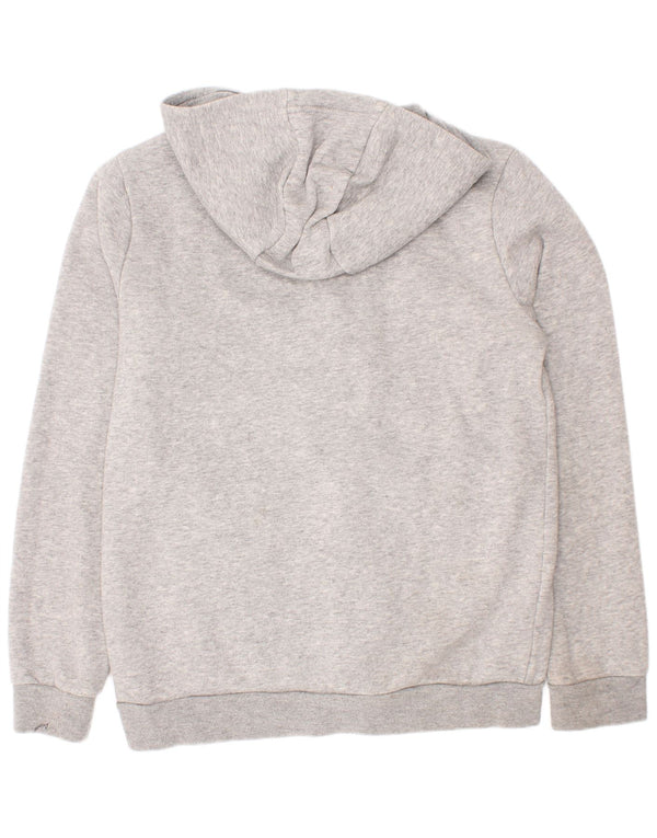 Suéter Adidas Boys Zip com capuz 11-12 anos cinza algodão manchado