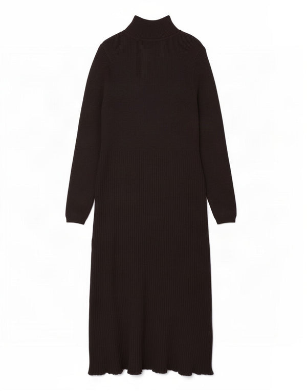 Vestido jumper feminino de manga comprida Marks & Spencer Reino Unido 14 grande viscose preta