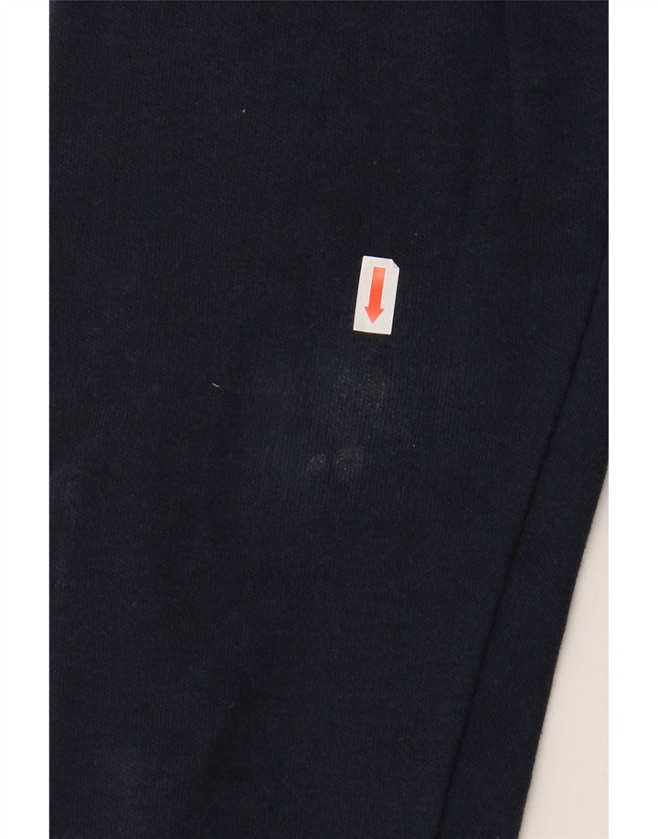 REEBOK Mens Graphic Hoodie Jumper Large Navy Blue Cotton Vintage Reebok and Second-Hand Reebok from Messina Hembry 
