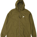 Jaqueta de chuva masculina com capuz Nike UK 42 XL cáqui nylon