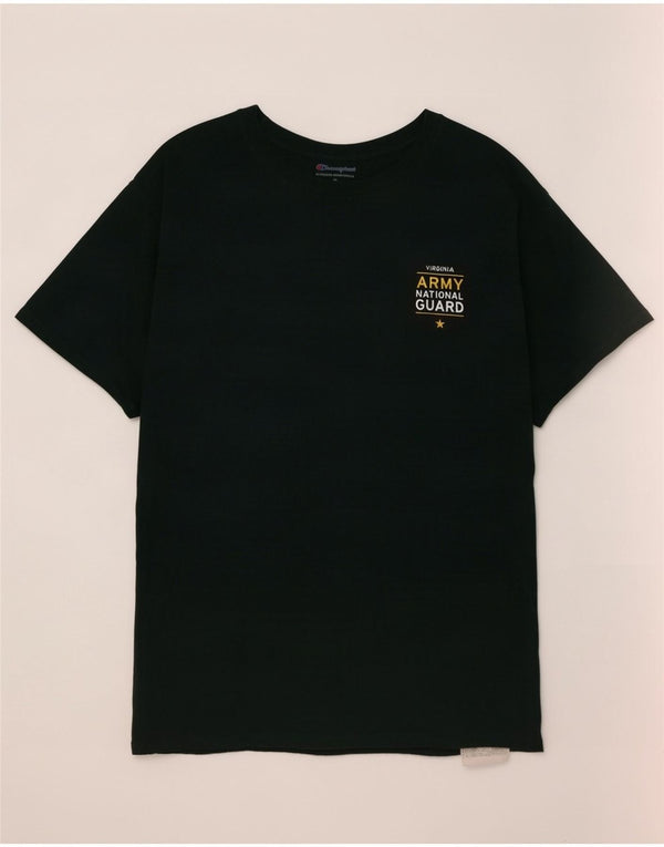 Campeão Mens Graphic T-Shirt Top Médio Algodão Verde