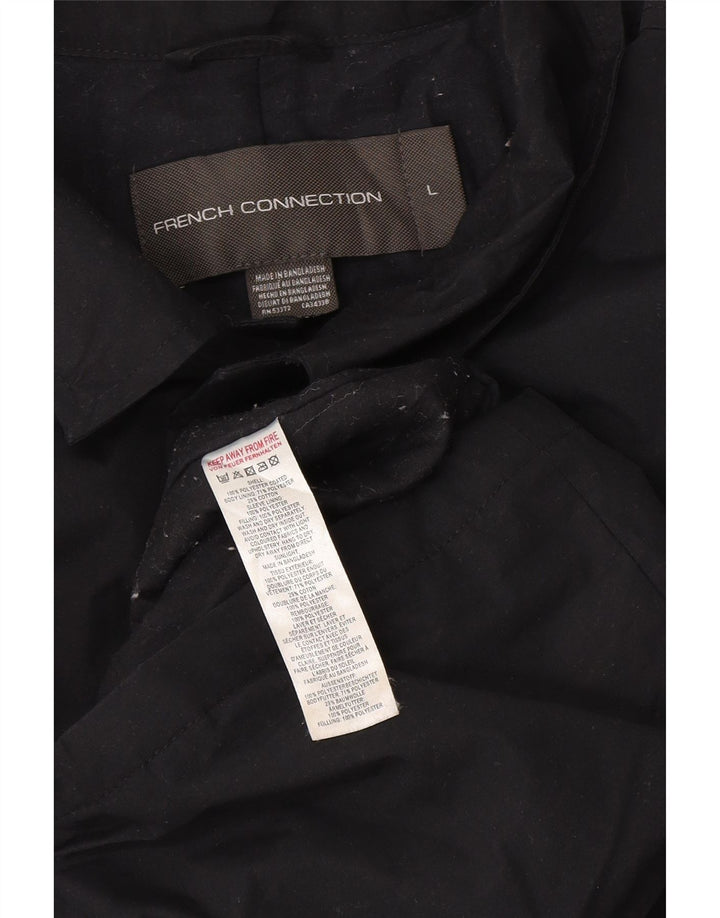 Sobretudo masculino French Connection UK 40 grande poliéster azul marinho