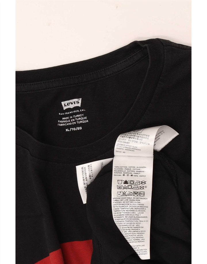 Camiseta gráfica masculina Levi's Top XL algodão preto