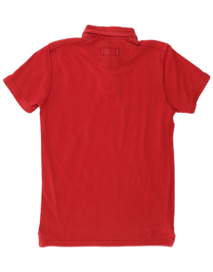 Camisa polo gráfica masculina Fat Face XS algodão vermelho