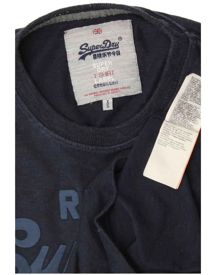 Camiseta masculina SUPERDRY com estampa gráfica XS azul marinho algodão