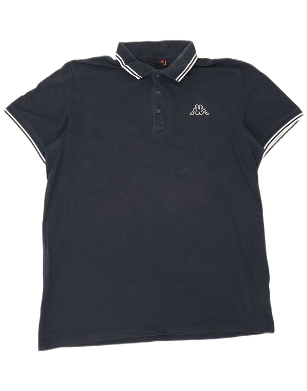 Camisa polo masculina Kappa 2XL algodão listrado azul marinho